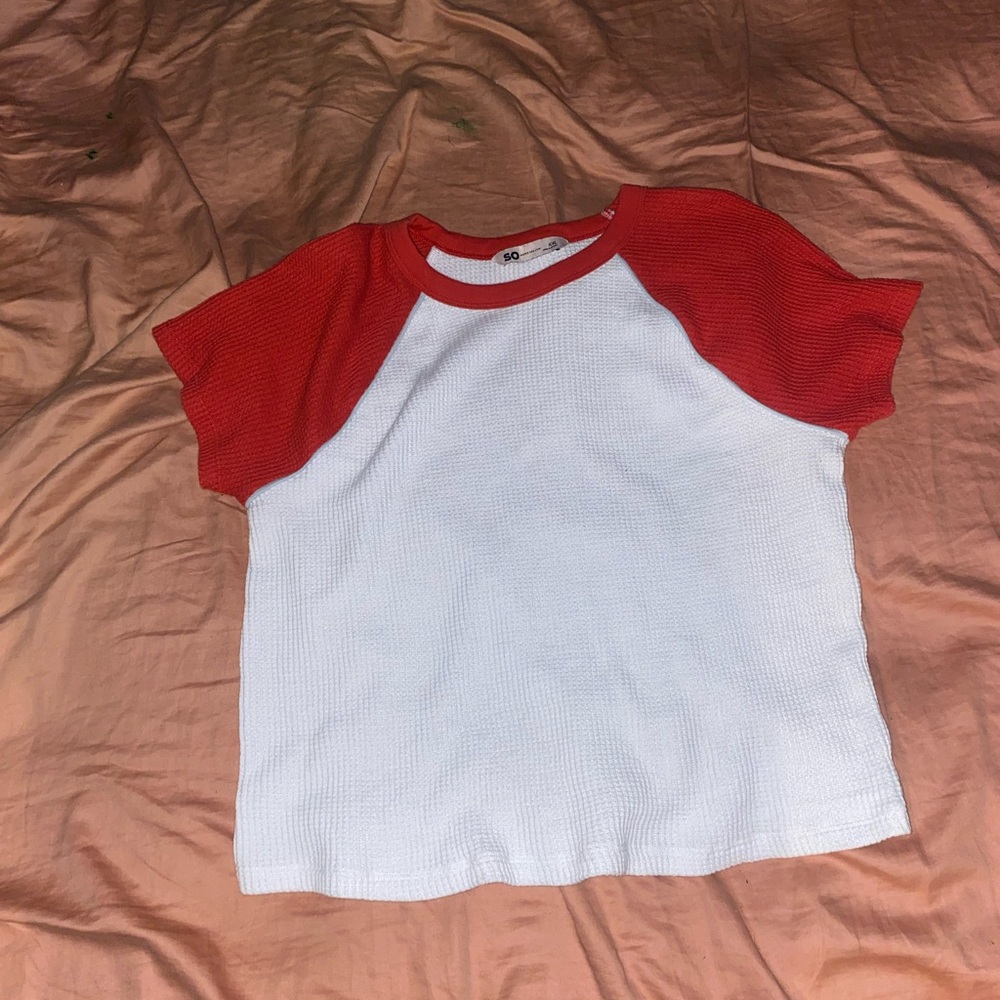 SO Kids Red and White Short Sleeve Tee